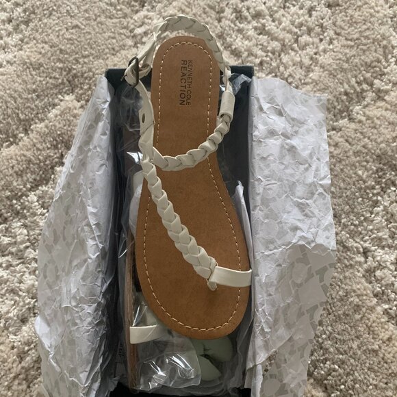 Kenneth Cole Reaction French Braided Flat Sandals Size 8.5 (Brand New) - Picture 2 of 6